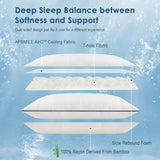 Shredded Memory Foam Pillows King Size Set of 2, Adjustable Luxury Cooling Pillows