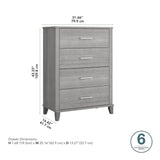 Somerset Chest of Drawers in Platinum Gray