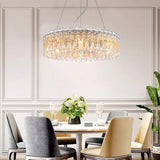 Modern Gold Raindrop Crystal Chandelier Hanging Pendant Light