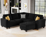 Sectional Sofa Convertible L Shaped Couch with Storage Ottoman Sectional Couch