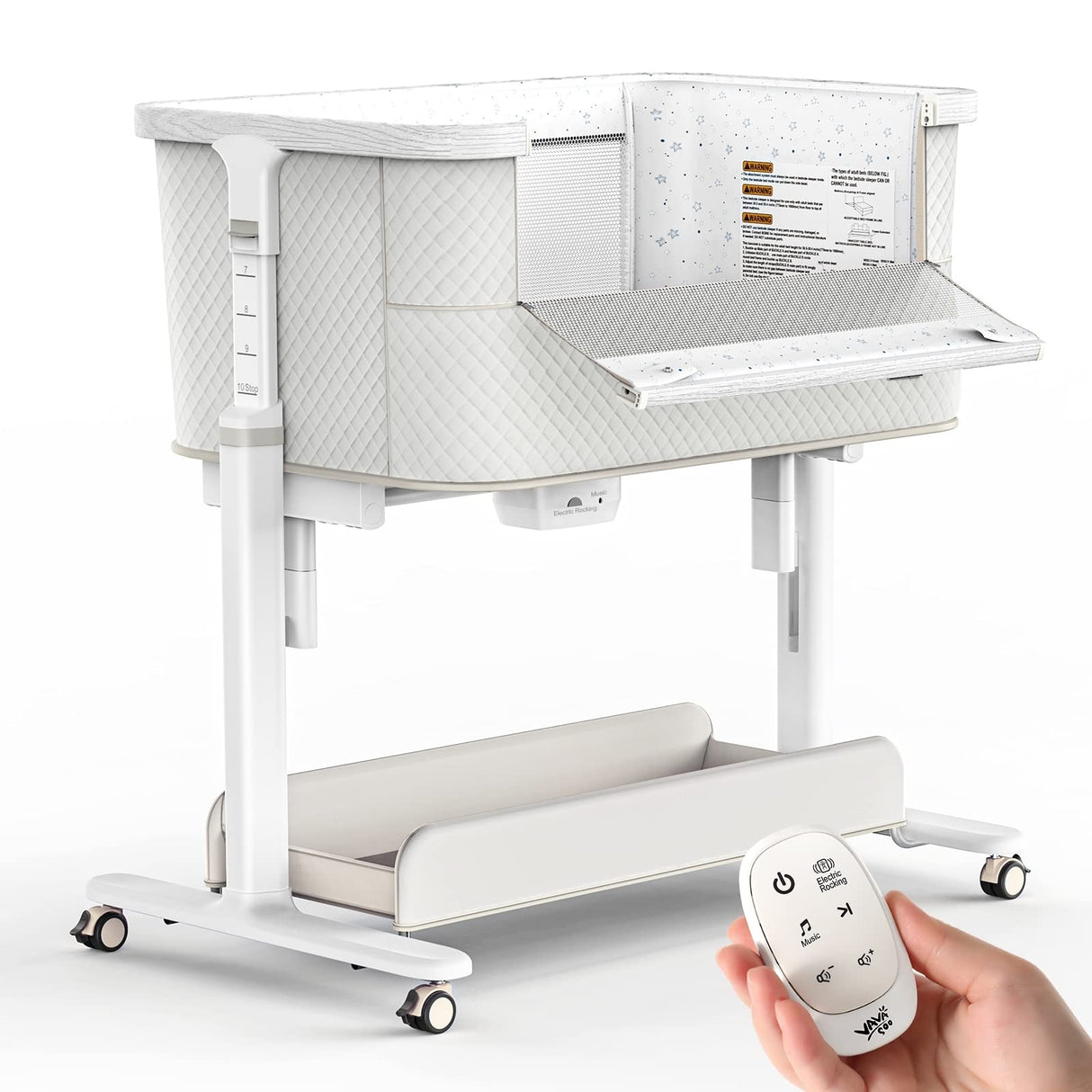 Rocking Bassinet for Baby Electric 3 Motion Automatic Bedside Sleeper