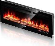 Realistic Flame Electric Fireplace Heater  Log Set/Crystal Flames