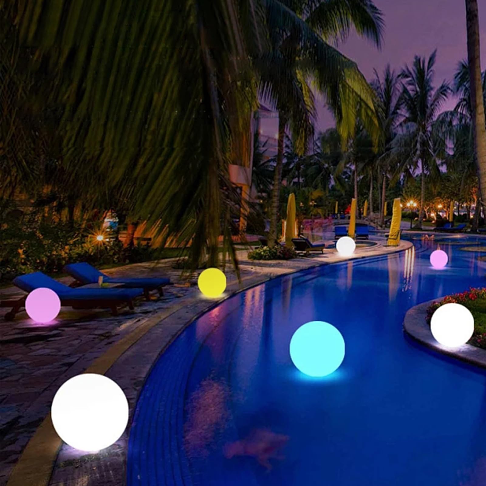 Solar Floating Pool Night Lights: Led Globe Light Waterproof for Yard Outdoor Decor