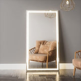 65"x 22" Full Length Mirror with Lights, LED Full Length Mirror, Lighted Full Body Length Light up Mirror Touch, Free Standing Mirror, Wall Mounted/Leaning Mirror