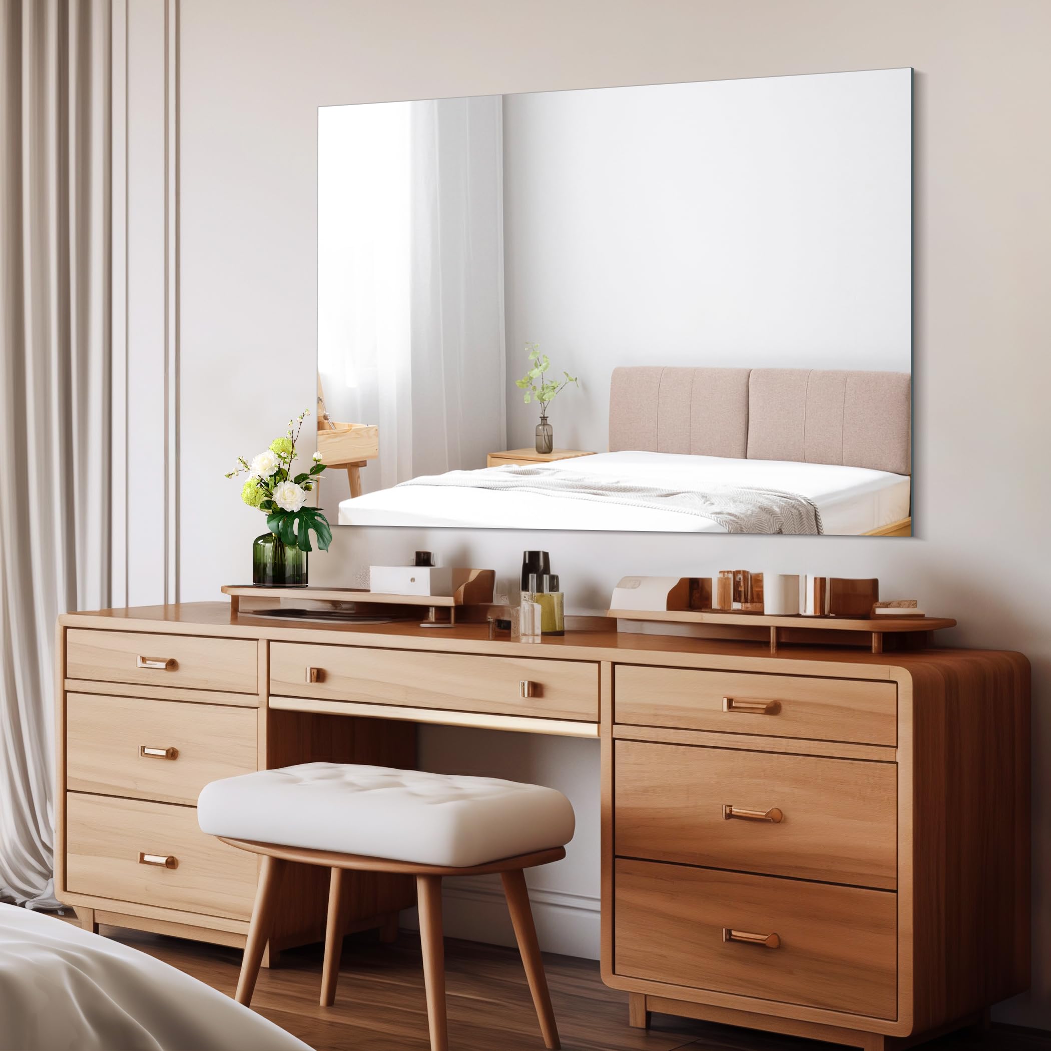 Frameless Mirror,  Rectangle Bathroom Mirrors