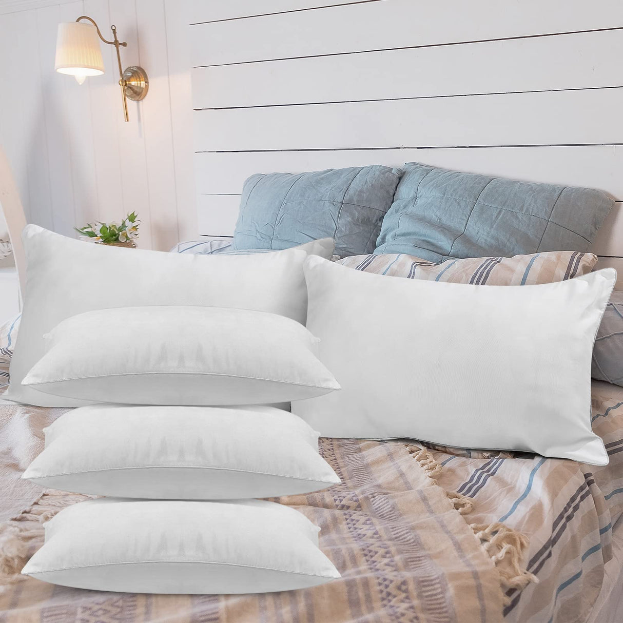 12 Pcs Queen Size Pillows for Sleeping Standard Size Pillows Bulk Bed Pillow Inserts Hotel Pillows Bulk for Stomach