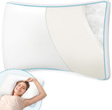 Pillows Queen Size Set of 2 for Sleeping - Fluffy Down Alternative Microfiber and Memory