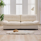 80" Chenille Loveseat Sofa, Comfy Cloud Couch Sofa with Pillow-Designed Armrest