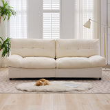 80" Chenille Loveseat Sofa, Comfy Cloud Couch Sofa with Pillow-Designed Armrest