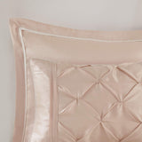 Essentials Room in a Bag Faux Silk Comforter Set-Luxe Diamond Tufting