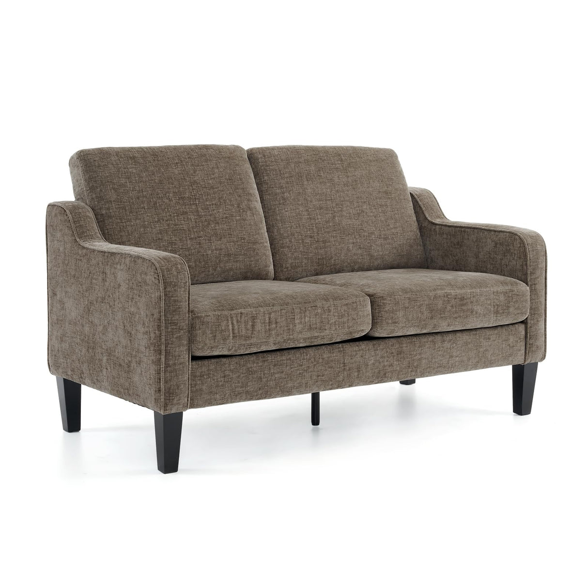 53" Love Seat Couches, 2 Seater Loveseat Mid Century Modern Sofa Couch Soft Chenille