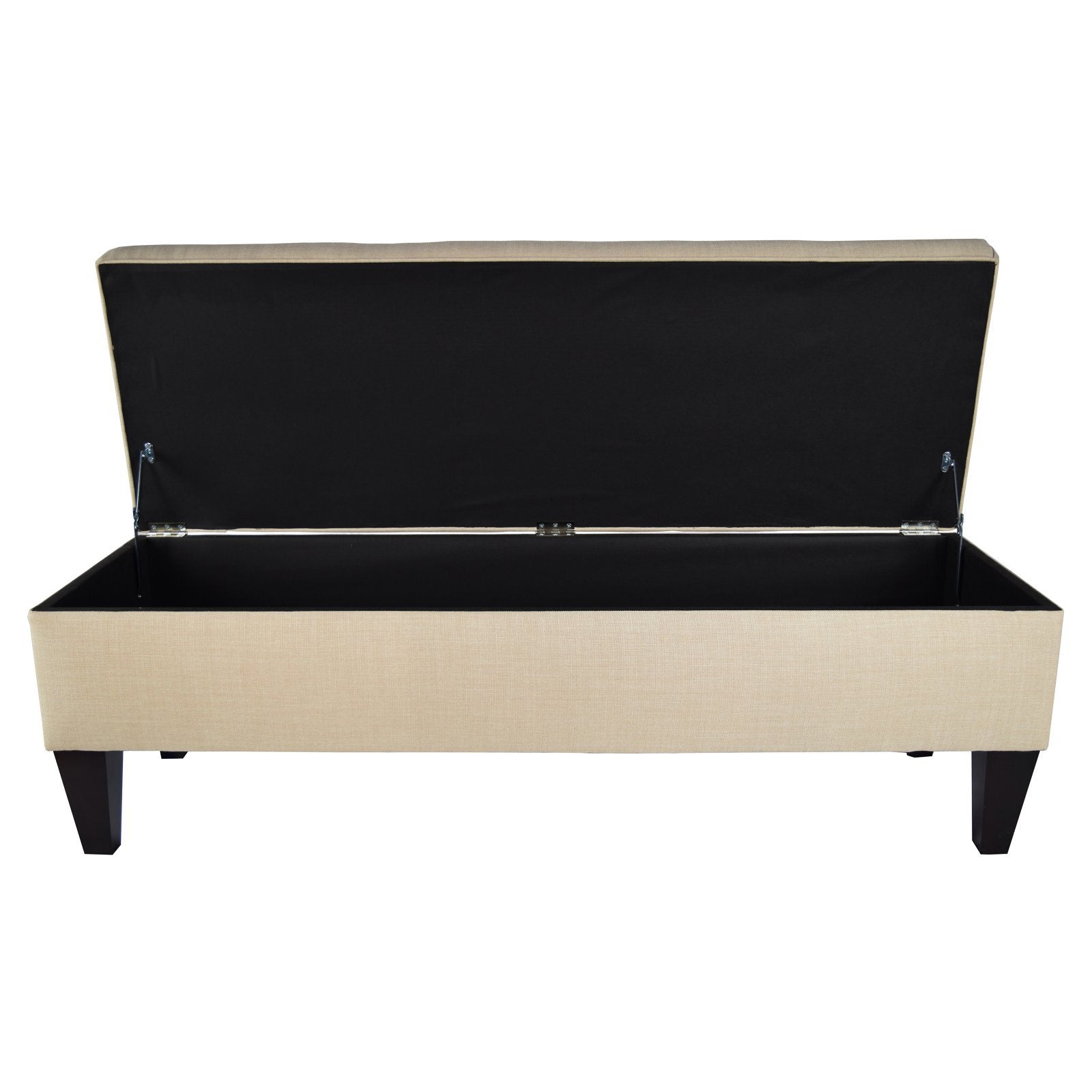 Brooke Collection Button Tufted Upholstered Long Bedroom Storage Bench, HJM100 Series, Sea Mist