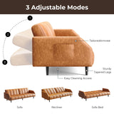 78'' Futon Sofa Bed Couch, 2 Seater Faux Leather Futon Sleeper Couches