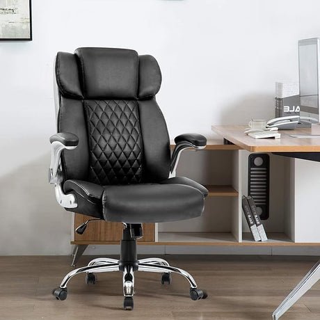 Velvet Ergonomic Office Chair, Adjustable Arms Wide Managerial Executive Home Computer Chair