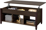 Gray Coffee Table, Lift Top Coffee Table with Hidden Compartment & Shelf