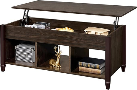 Coffee Table, 41in Lift Top Coffee Table with Storage Hidden Compartment & Shelf