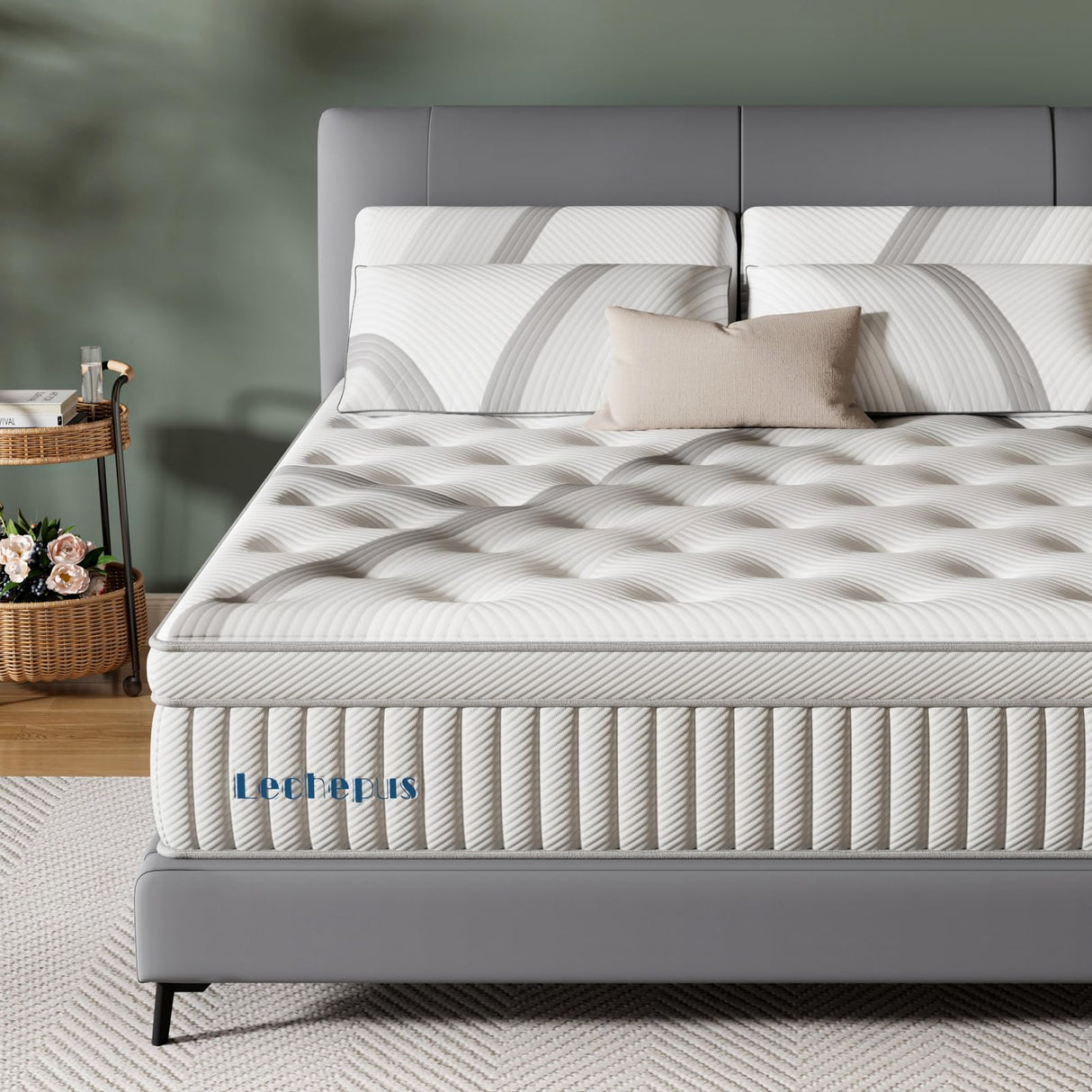 Queen Mattress,14Inch Memory Foam Hybrid Mattress with 7-Zone Pocket Spring,Queen