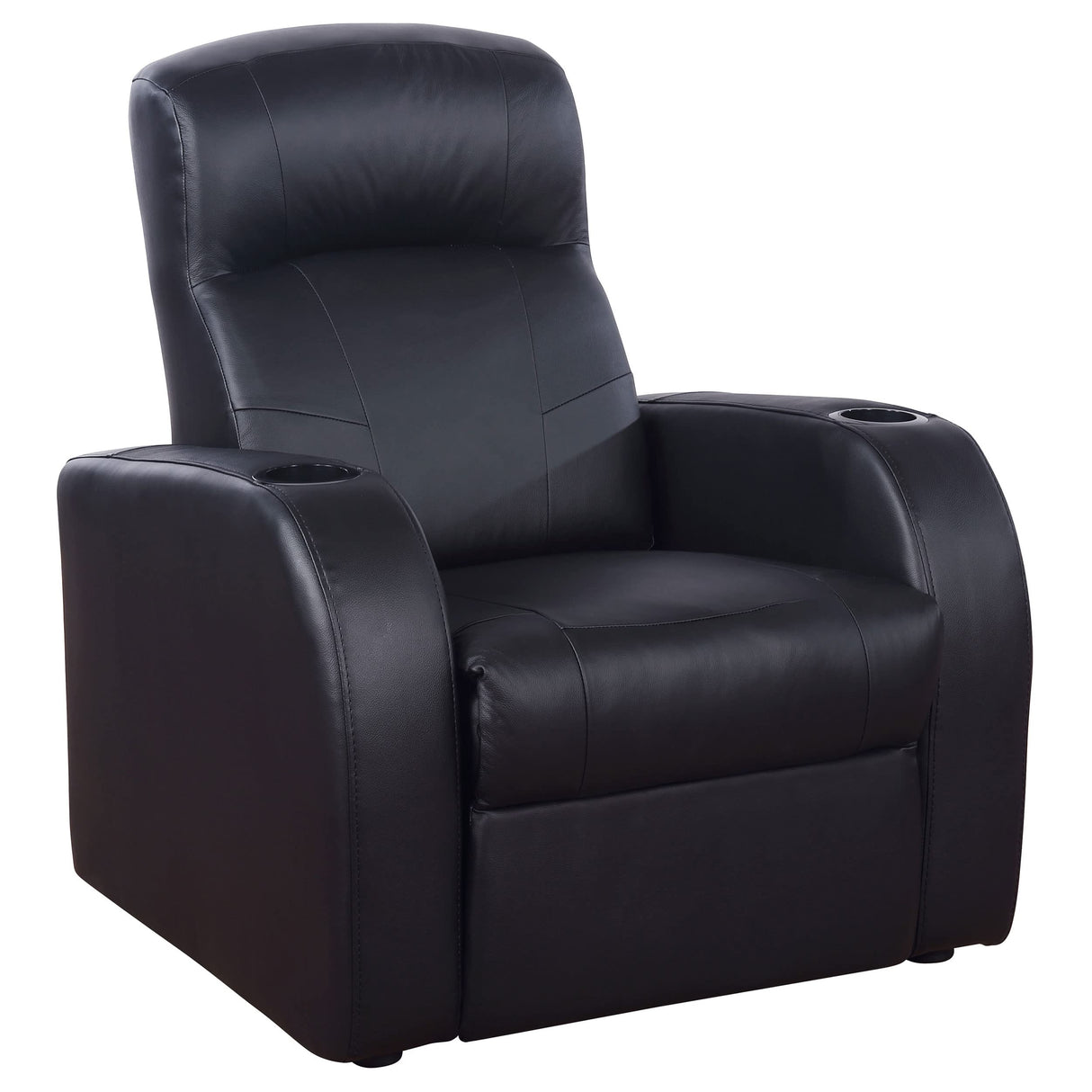 Cyrus Home Theater Upholstered Recliner Black 600001