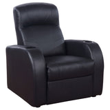 Cyrus Home Theater Upholstered Recliner Black 600001