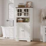 Bathroom Storage Cabinet, Freestanding Storage Cabinet with Doors and Shelves