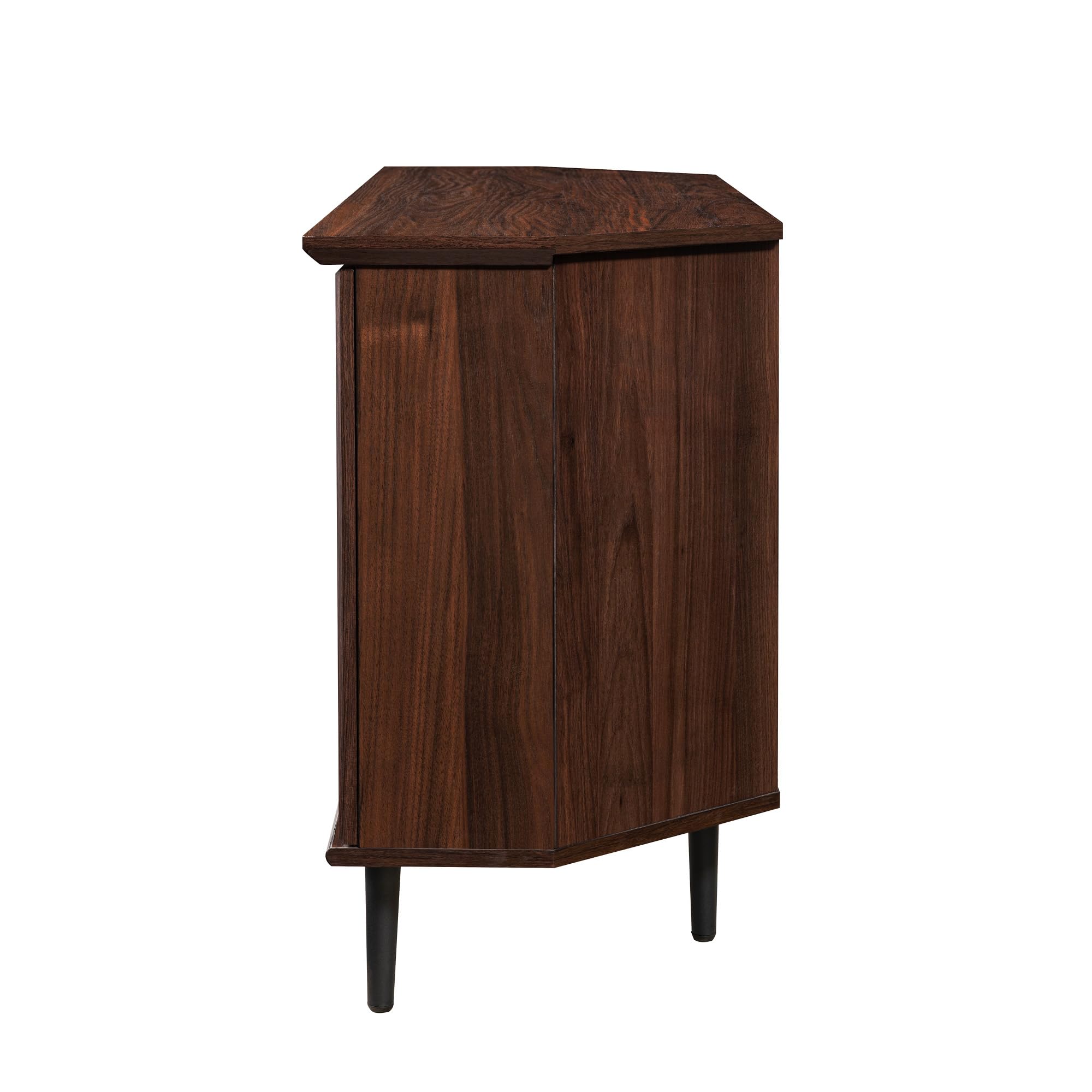 Bryson Modern Rustic Glass-Door Fireplace Stand for TVs up to 60 Inches