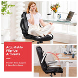 Ergonomic Office Chair with Lumbar Support - White Executive Desk Chair
