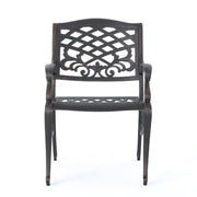 Carrollton Outdoor Aluminum 7 Piece Expandable Dining Set, 22.3 "W x 26.3 "D x 35 "H