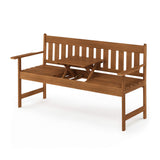 FG19341 Tioman Outdoor Hardwood Occasional Bench, Natural