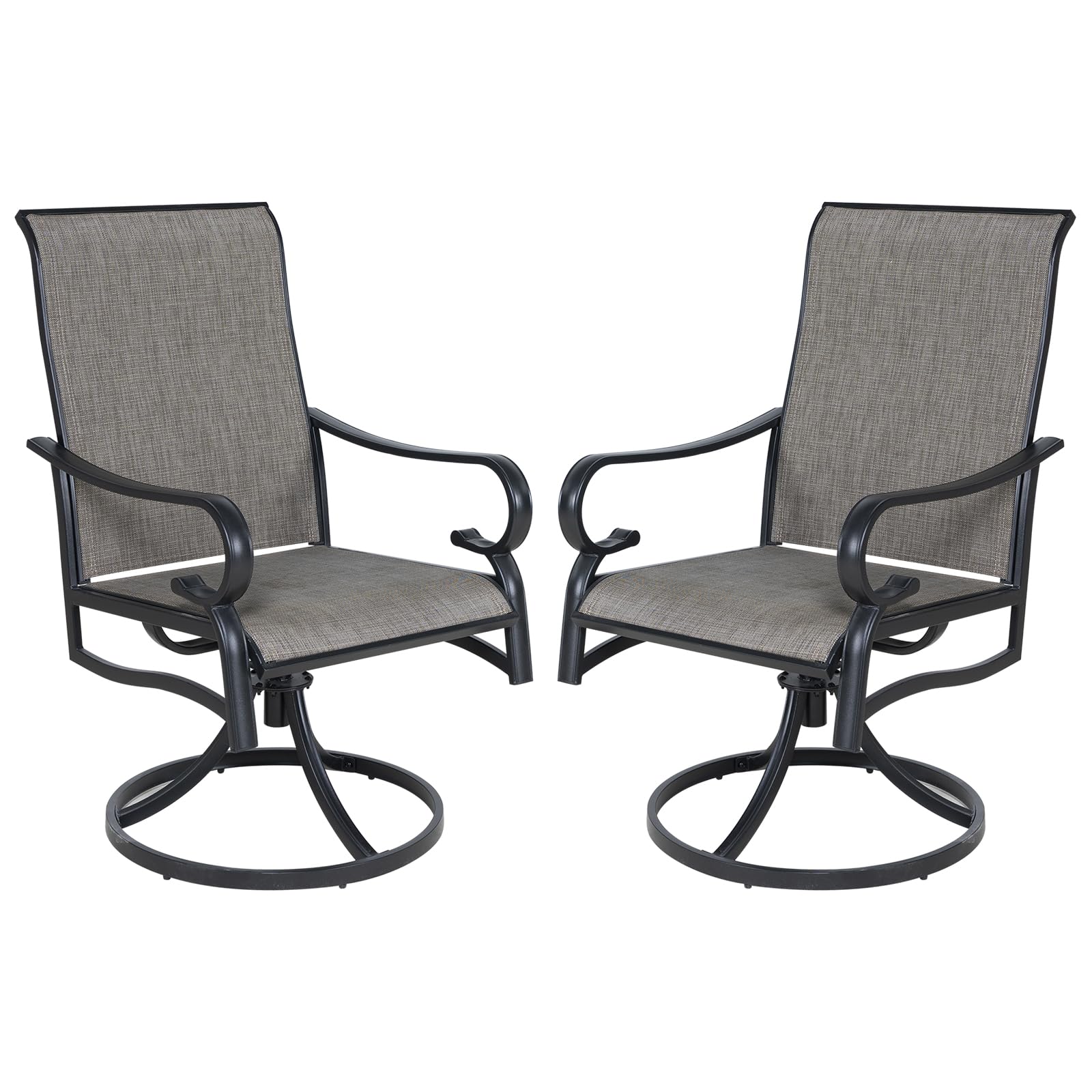 Swivel Chairs Set of 2 Patio Dining Rocker Chair, Outdoor Furniture