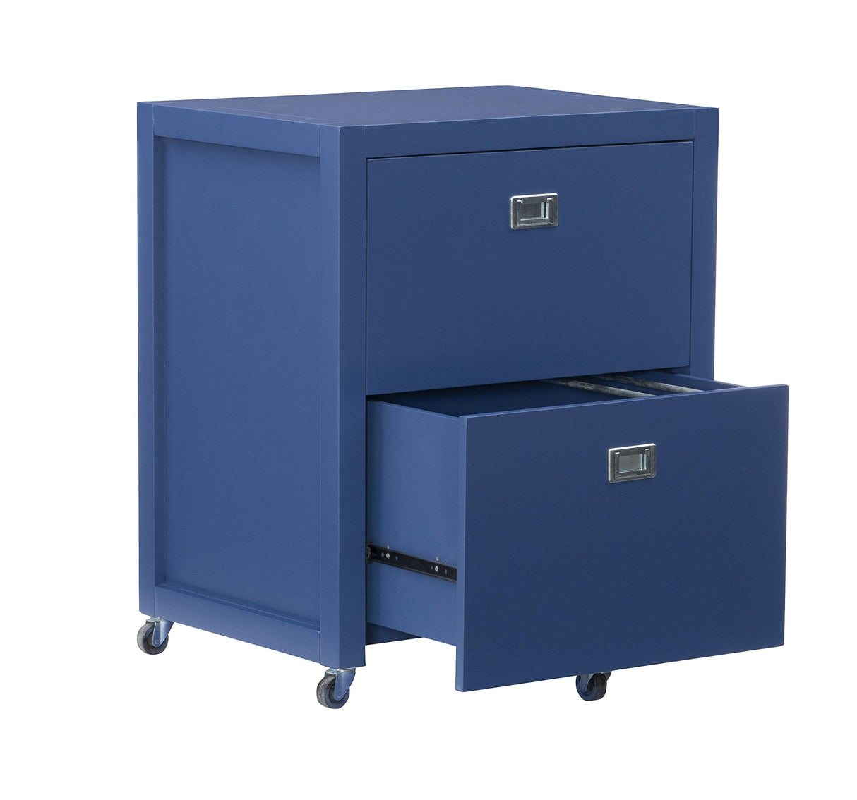 Linon Navy Blue Rolling Sadie File Cabinet