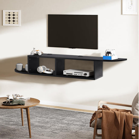 Floating TV Stand with Storage, 55" Floating TV Shelf for Wall