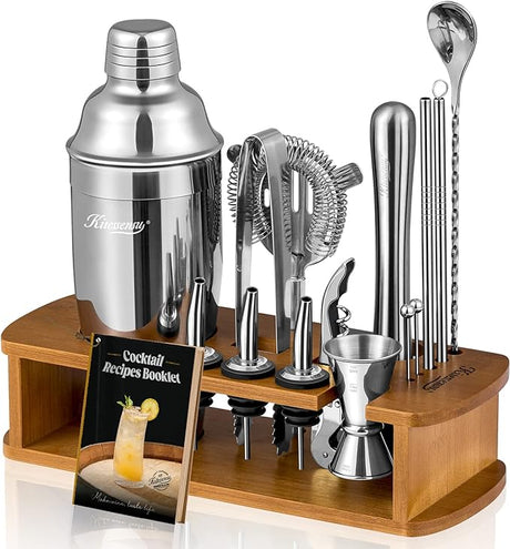 Cocktail Shaker Set Bartender Kit with Stand Bar Set Drink Mixer Set