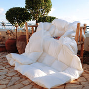 Hotel Collection Duvet Insert Feather Down Comforter - Queen Size Heavyweight for Winter - 3D Baffle Box Design (90"x90", White)