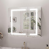 Lighted Medicine Cabinets for Bathroom, 30x36 Inches Bathroom Medicine Cabinet with LED Mirror,