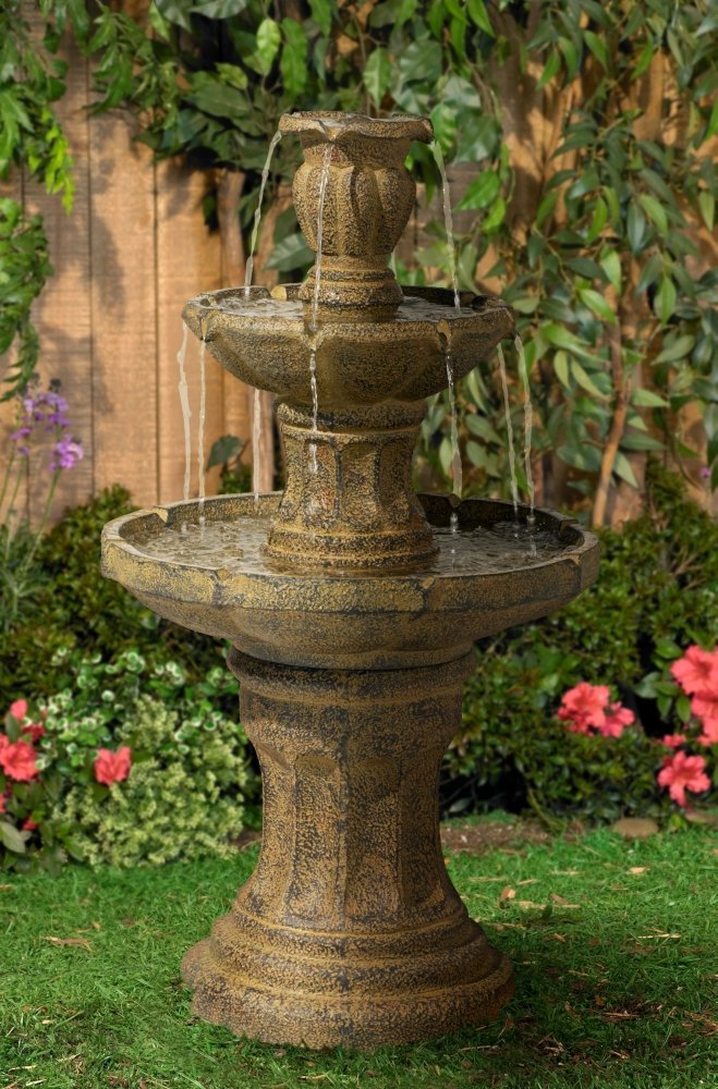 Tuscan Garden Classic Rustic Outdoor Floor Fountain and Waterfalls 41 1/2" High 3
