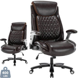 Big and Tall 400lbs Executive Office Chair, Luxury Pu Leather Home Desk Chair