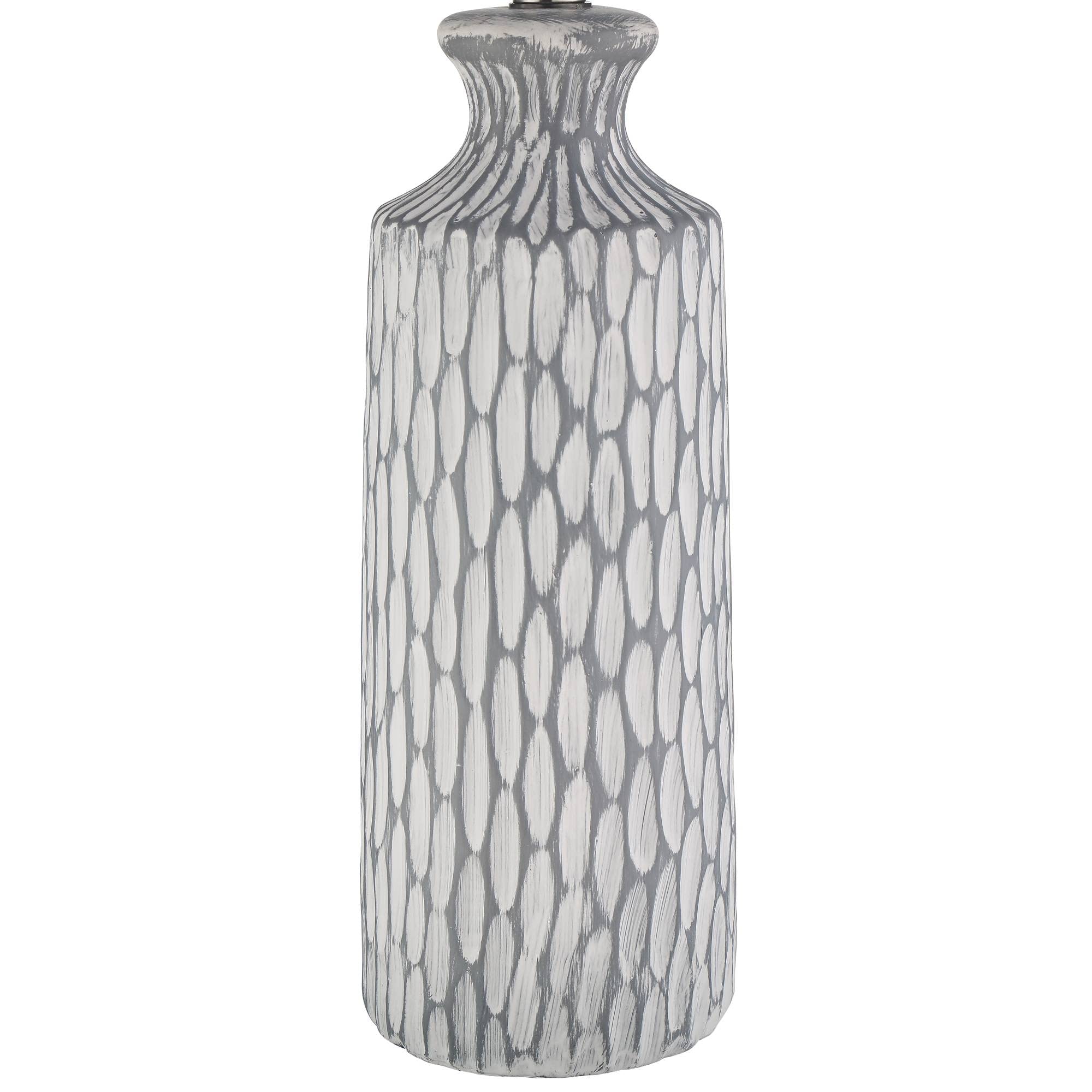 Patrick Modern Coastal Table Lamps Set of 2 - 26.25" White-Washed Gray Ceramic