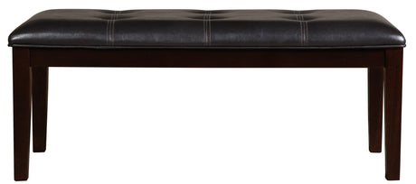 Dining Bench, 49-Inch, Western, Dark Brown