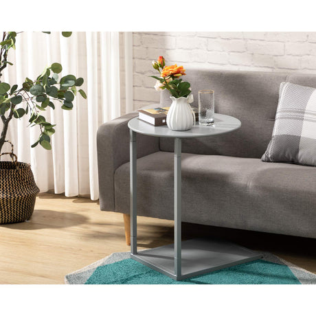 Round&Rectangle Metal End Side Table, Accent Anti-Rust Waterproof Simplistic Sofa Table