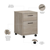 Key West 2 Drawer Mobile File Cabinet, Rolling File Cabinet for Home Office