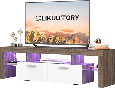 Modern LED 63 inch Long TV Stand with Large Storage Drawer for 50 55 60 65 70 75