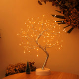 Tabletop Bonsai Tree Lights, DIY LED Artificial Tree Lamp,Battery/USB Operated Night