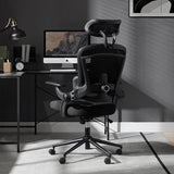 Ergonomic Mesh Office Chair with Lumbar Support Pillow & Retractable Footrest