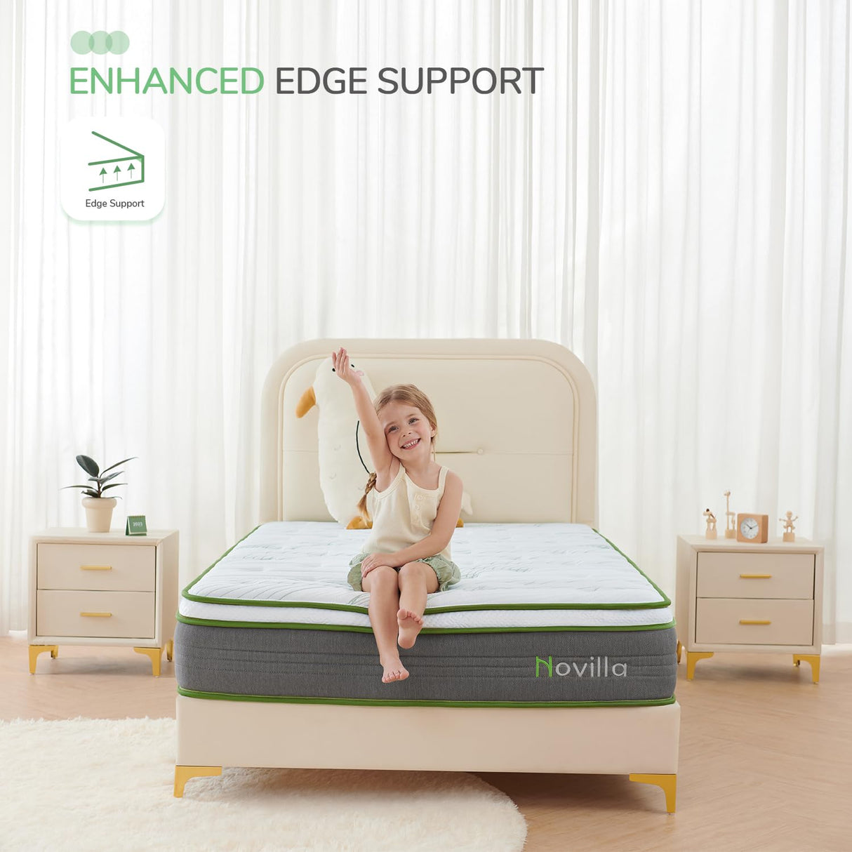 Twin Size Mattress, 10 Inch Hybrid Mattress in a Box with Individually Wrapped Pocket