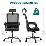 Office Desk Computer Chair, Ergonomic High Back Comfy Swivel Gaming Home Mesh