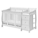 5-in-1 Convertible Crib and Changer (Gray) – Crib and Changing Table Combo with Drawer, Converts to Toddler Bed, Daybed and Full-Size Bed, Storage Drawer