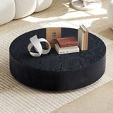 White Round Drum Coffee Table Modern Large Round Coffee Table Wood Side