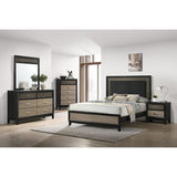 Valencia 5-Piece Queen Bedroom Set Light Brown and Black