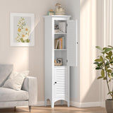 63" Tall Bathroom Storage Cabinet, Freestanding Narrow Linen Tower