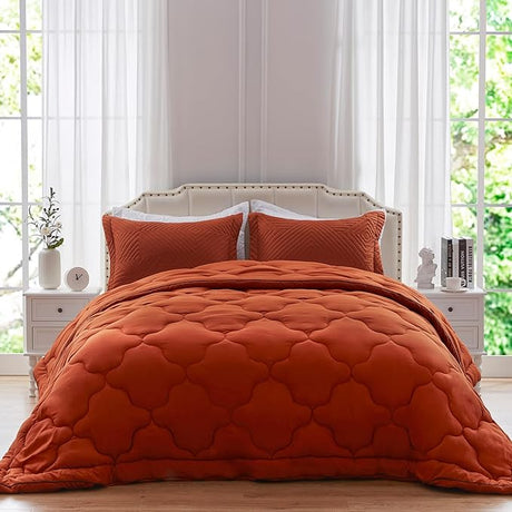 Comforter Duvet Insert - Quilted Comforters Queen Size, All Season Duvet